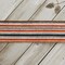 2 1/2" Wired Ribbon Halloween Orange/Black/White Stripes Burlap 25 Yards